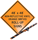 Lane Closed Ahead Non-Reflective Roll-Up Sign